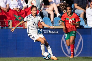 2023-07-01 - Manuela Giugliano of Italy and Sabah Seghir of Morocco in action during the Women´s International Friendly match between Italy and Morocco at Stadio Paolo Mazza on July 01, 2023 in Ferrara, Italy. ©Photo: Cinzia Camela. - ITALY WOMEN VS MOROCCO - FRIENDLY MATCH - SOCCER