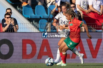 2023-07-01 - Fatima Tagnaout of Morocco and Emma Severini of Italy in action during the Women´s International Friendly match between Italy and Morocco at Stadio Paolo Mazza on July 01, 2023 in Ferrara, Italy. ©Photo: Cinzia Camela. - ITALY WOMEN VS MOROCCO - FRIENDLY MATCH - SOCCER