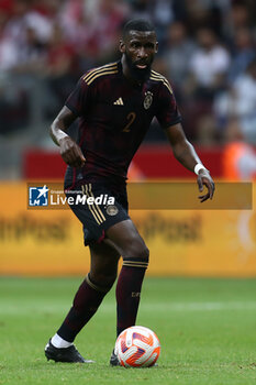 2023-06-16 - Antonio Ruediger Rudiger of Germany during the International Friendly Football match between Poland and Germany on June 16, 2023 at PGE Narodowy in Warsaw, Poland - FOOTBALL - FRIENDLY GAME - POLAND V GERMANY - FRIENDLY MATCH - SOCCER
