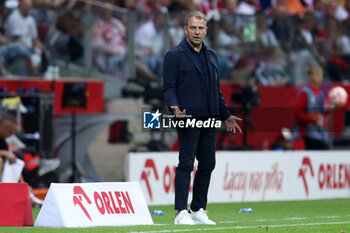 2023-06-16 - Coach Hansi Flick of Germany during the International Friendly Football match between Poland and Germany on June 16, 2023 at PGE Narodowy in Warsaw, Poland - FOOTBALL - FRIENDLY GAME - POLAND V GERMANY - FRIENDLY MATCH - SOCCER