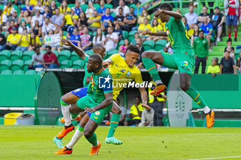 2023-06-20 - Eder Militao of Brazil and Kalidou Koulibaly, Pape Gueye of Senegal during the International Friendly Football match between Brazil and Senegal on June 20, 2023 at Jose Alvalade stadium in Lisbon, Portugal - FOOTBALL - FRIENDLY GAME - BRAZIL V SENEGAL - FRIENDLY MATCH - SOCCER