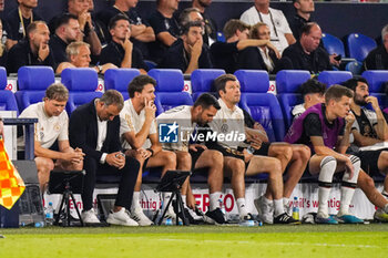 2023-06-20 - Head Coach Hans Dieter Flick of Germany looks dejected during the International Friendly football match between Germany and Colombia on June 20, 2023 at the Veltins-Arena in Gelsenkirchen, Germany - FOOTBALL - FRIENDLY GAME - GERMANY V COLOMBIA - FRIENDLY MATCH - SOCCER