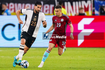 2023-06-20 - Emre Can of Germany battle for possession with Rafael Santos Borre of Colombia during the International Friendly football match between Germany and Colombia on June 20, 2023 at the Veltins-Arena in Gelsenkirchen, Germany - FOOTBALL - FRIENDLY GAME - GERMANY V COLOMBIA - FRIENDLY MATCH - SOCCER