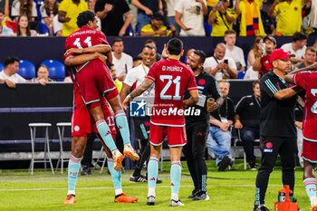 2023-06-20 - Juan Cuadrado of Colombia celebrates after scoring his teams second goal during the International Friendly football match between Germany and Colombia on June 20, 2023 at the Veltins-Arena in Gelsenkirchen, Germany - FOOTBALL - FRIENDLY GAME - GERMANY V COLOMBIA - FRIENDLY MATCH - SOCCER
