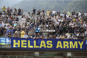 2023-07-23 - Hellas Verona fans show their support during Hellas Verona vs Virtus Verona, 3° frendly match pre season Serie A Tim 2023-24, at stadio Intercomunale di Mezzano (TN), Italy, on July 23, 2023. - VERONA VS VIRTUS VERONA - FRIENDLY MATCH - SOCCER