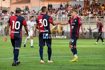2023-07-21 - Christos Kourfalidis of Cagliari Calcio, Esultanza, Joy After scoring goal, - OLBIA VS CAGLIARI - FRIENDLY MATCH - SOCCER