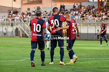 2023-07-21 - Christos Kourfalidis of Cagliari Calcio, Esultanza, Joy After scoring goal, - OLBIA VS CAGLIARI - FRIENDLY MATCH - SOCCER