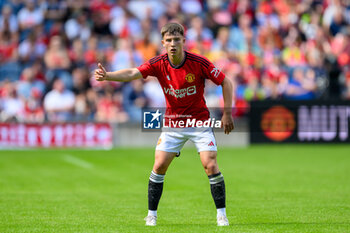 2023-07-19 - Dan Gore of Manchester United during the pre-season friendly football match between Manchester United and Olympique Lyonnais (Lyon) on 19 July 2023 at the Scottish Gas Murrayfield Stadium in Edinburgh, Scotland - FOOTBALL - FRIENDLY GAME - MANCHESTER UNITED V LYON - FRIENDLY MATCH - SOCCER