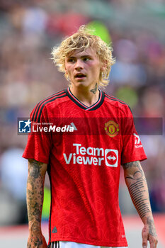 2023-07-19 - Isak Hansen-Aaroen of Manchester United during the pre-season friendly football match between Manchester United and Olympique Lyonnais (Lyon) on 19 July 2023 at the Scottish Gas Murrayfield Stadium in Edinburgh, Scotland - FOOTBALL - FRIENDLY GAME - MANCHESTER UNITED V LYON - FRIENDLY MATCH - SOCCER