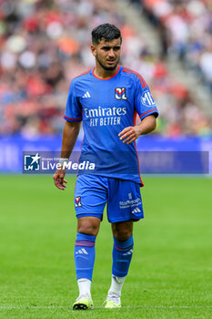 2023-07-19 - Mohamed El Arouche of Olympique Lyonnais during the pre-season friendly football match between Manchester United and Olympique Lyonnais (Lyon) on 19 July 2023 at the Scottish Gas Murrayfield Stadium in Edinburgh, Scotland - FOOTBALL - FRIENDLY GAME - MANCHESTER UNITED V LYON - FRIENDLY MATCH - SOCCER