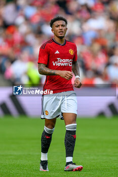 2023-07-19 - Jadon Sancho of Manchester United during the pre-season friendly football match between Manchester United and Olympique Lyonnais (Lyon) on 19 July 2023 at the Scottish Gas Murrayfield Stadium in Edinburgh, Scotland - FOOTBALL - FRIENDLY GAME - MANCHESTER UNITED V LYON - FRIENDLY MATCH - SOCCER