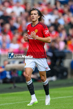 2023-07-19 - Alvaro Fernandes of Manchester United during the pre-season friendly football match between Manchester United and Olympique Lyonnais (Lyon) on 19 July 2023 at the Scottish Gas Murrayfield Stadium in Edinburgh, Scotland - FOOTBALL - FRIENDLY GAME - MANCHESTER UNITED V LYON - FRIENDLY MATCH - SOCCER