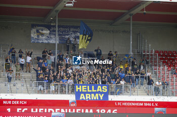 2023-08-05 - Hellas Verona fans show their support during FC Heidenheim vs Hellas Verona FC, 11° Max LIEber Cup, at Voith-Arena of Heidenheim, Germany, on August 05, 2023. - FC HEIDENHEIM VS HELLAS VERON - FRIENDLY MATCH - SOCCER