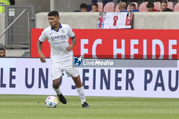 2023-08-05 - Bruno Amione of Hellas Verona FC play the ball during FC Heidenheim vs Hellas Verona FC, 11° Max LIEber Cup, at Voith-Arena of Heidenheim, Germany, on August 05, 2023. - FC HEIDENHEIM VS HELLAS VERON - FRIENDLY MATCH - SOCCER