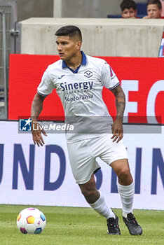 2023-08-05 - Bruno Amione of Hellas Verona FC play the ball during FC Heidenheim vs Hellas Verona FC, 11° Max LIEber Cup, at Voith-Arena of Heidenheim, Germany, on August 05, 2023. - FC HEIDENHEIM VS HELLAS VERON - FRIENDLY MATCH - SOCCER