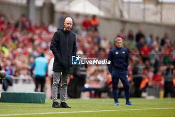 2023-08-06 - Erik Ten Hag head coach of Manchester United during the pre-season friendly football match between Manchester United and Athletic Club on August 6, 2023 at Aviva Stadium in Dublin, Ireland - FOOTBALL - FRIENDLY GAME - MANCHESTER UNITED V ATHLETIC CLUB - FRIENDLY MATCH - SOCCER