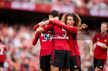 2023-08-06 - Players of Manchester United reacts after scoring goal during the pre-season friendly football match between Manchester United and Athletic Club on August 6, 2023 at Aviva Stadium in Dublin, Ireland - FOOTBALL - FRIENDLY GAME - MANCHESTER UNITED V ATHLETIC CLUB - FRIENDLY MATCH - SOCCER