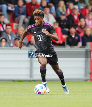 2023-08-07 - Kingsley Coman of Bayern Munich during the pre-season Friendly football match between FC Bayern Munich and AS Monaco on August 7, 2023 at Sportpark Unterhaching in Unterhaching, Germany - FOOTBALL - FRIENDLY GAME - BAYERN MUNICH V MONACO - FRIENDLY MATCH - SOCCER