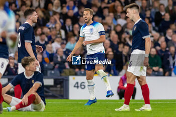 2023-09-12 - GOAL! 1-3 Harry Kane of England during the 150th Anniversary Heritage Match match between Scotland and England at The National Stadium, 12/09/2023, Hampden Park, Glasgow - FOOTBALL - FRIENDLY GAME - SCOTLAND V ENGLAND - FRIENDLY MATCH - SOCCER