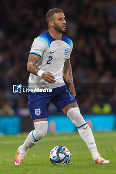 2023-09-12 - Kyle Walker of England during the 150th Anniversary Heritage Match match between Scotland and England at The National Stadium, 12/09/2023, Hampden Park, Glasgow - FOOTBALL - FRIENDLY GAME - SCOTLAND V ENGLAND - FRIENDLY MATCH - SOCCER