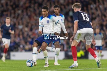 2023-09-12 - Jude Bellingham of England during the 150th Anniversary Heritage Match match between Scotland and England at The National Stadium, 12/09/2023, Hampden Park, Glasgow - FOOTBALL - FRIENDLY GAME - SCOTLAND V ENGLAND - FRIENDLY MATCH - SOCCER