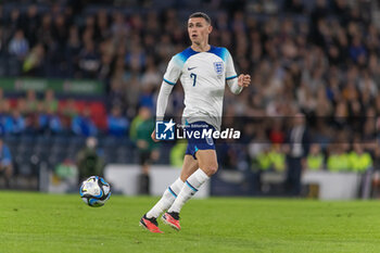2023-09-12 - Phil Foden of England during the 150th Anniversary Heritage Match match between Scotland and England at The National Stadium, 12/09/2023, Hampden Park, Glasgow - FOOTBALL - FRIENDLY GAME - SCOTLAND V ENGLAND - FRIENDLY MATCH - SOCCER