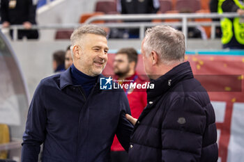2023-12-11 - Romania Manager, Eduard Iordanescu and Northern Ireland Manager, Michael O'Neill, during the International Friendly football match between Romania and Northern Ireland on March 22, 2024 at Arena Nationala in Bucharest, Romania - FOOTBALL - FRIENDLY GAME - ROMANIA V NORTHERN IRELAND - FRIENDLY MATCH - SOCCER