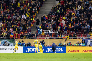 2023-12-11 - Dennis Man of Romania celebrates scoring his team's first goal to make the score 1-1 during the International Friendly football match between Romania and Northern Ireland on March 22, 2024 at Arena Nationala in Bucharest, Romania - FOOTBALL - FRIENDLY GAME - ROMANIA V NORTHERN IRELAND - FRIENDLY MATCH - SOCCER