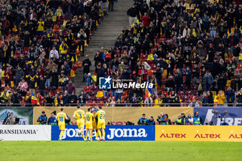 2023-12-11 - Dennis Man of Romania, Razvan Marin of Romania, Radu Dragusin of Romania and Nicolae Stanciu of Romania celebrates scoring his team's first goal to make the score 1-1 during the International Friendly football match between Romania and Northern Ireland on March 22, 2024 at Arena Nationala in Bucharest, Romania - FOOTBALL - FRIENDLY GAME - ROMANIA V NORTHERN IRELAND - FRIENDLY MATCH - SOCCER