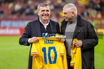 2023-12-11 - Gheorghe Hagi and Razvan Burleanu before the International Friendly football match between Romania and Northern Ireland on March 22, 2024 at Arena Nationala in Bucharest, Romania - FOOTBALL - FRIENDLY GAME - ROMANIA V NORTHERN IRELAND - FRIENDLY MATCH - SOCCER
