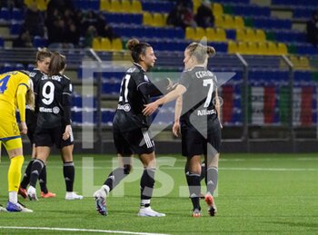 2023-01-25 - Juventus Ariana Caruso and Valentina Cernoia Celebrates Third goal - CHIEVO VERONA VS JUVENTUS WOMEN - WOMEN ITALIAN CUP - SOCCER