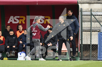 2023-02-08 - Gerardo Alfano of Pomigliano Calcio Femminile and Alessandro Spugna of AS Roma Women during the second leg of the quarterfinal match of the Women's Italian Cup between A.S. Roma vs Pomigliano Calcio Donne on February 8, 2023 at Stadio Tre Fontane, Rome, Italy. - ROMA WOMEN VS POMIGLIANO FEMMINILE - WOMEN ITALIAN CUP - SOCCER