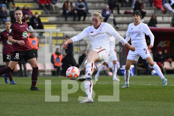 2023-02-08 - Zara Kramzar of AS Roma Women during the second leg of the quarterfinal match of the Women's Italian Cup between A.S. Roma vs Pomigliano Calcio Donne on February 8, 2023 at Stadio Tre Fontane, Rome, Italy. - ROMA WOMEN VS POMIGLIANO FEMMINILE - WOMEN ITALIAN CUP - SOCCER