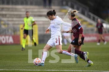 2023-02-08 - Norma Cinotti of AS Roma Women during the second leg of the quarterfinal match of the Women's Italian Cup between A.S. Roma vs Pomigliano Calcio Donne on February 8, 2023 at Stadio Tre Fontane, Rome, Italy. - ROMA WOMEN VS POMIGLIANO FEMMINILE - WOMEN ITALIAN CUP - SOCCER