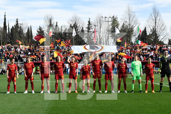 2023-03-11 - AS Roma during the Coppa Italia Frecciarossa semifinal match between AS Roma vs AC Milan at the Tre Fontane Stadium in Rome on 11 March 2023. - SEMIFINAL - AS ROMA VS AC MILAN - WOMEN ITALIAN CUP - SOCCER