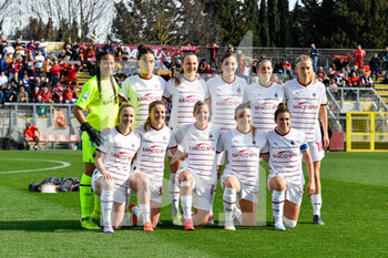 2023-03-11 - AC Milan team  during the Coppa Italia Frecciarossa semifinal match between AS Roma vs AC Milan at the Tre Fontane Stadium in Rome on 11 March 2023. - SEMIFINAL - AS ROMA VS AC MILAN - WOMEN ITALIAN CUP - SOCCER