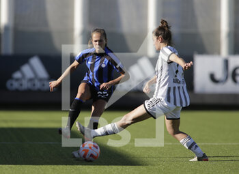 2023-03-11 - Frederikke Throgersen of Inter  during the second leg of the women’s  Coppa Italia’s semifinal football math between Juventus Women and Inter Women on 11 March 2023 at Juventus Training Ground in Vinovo near Turin, Italy Photo Nderim Kaceli - JUVENTUS FC VS INTER - FC INTERNAZIONALE - WOMEN ITALIAN CUP - SOCCER