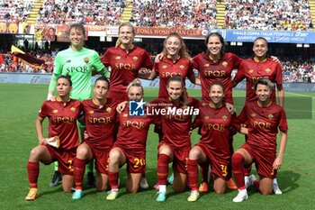 2023-06-04 - the formation of Rome during the Italian Cup Final between AS Roma vs Juventus FC at Arechi Stadium - FINAL - JUVENTUS FC VS AS ROMA - WOMEN ITALIAN CUP - SOCCER