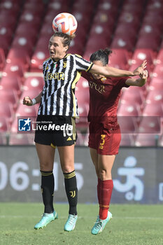 2023-06-04 - Cristiana Girelli of Juventus FC competes for the ball with Lucia Di Guglielmo of AS Roma during the Italian Cup Final between AS Roma vs Juventus FC at Arechi Stadium - FINAL - JUVENTUS FC VS AS ROMA - WOMEN ITALIAN CUP - SOCCER