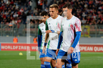 2023-03-26 - Matteo Pessina (Italy), Mateo Retegui (Italy) and Emerson Palmieri (Italy) - EUROPEAN QUALIFIERS - MALTA VS ITALY - UEFA EUROPEAN - SOCCER