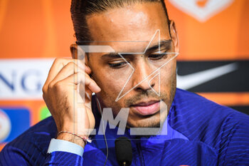 2023-03-23 - Virgil VAN DIJK of Netherlands during the press conference of the Netherlands team ahead of the UEFA Euro 2024, European Qualifiers football match between France and Netherlands, on March 23, 2023 at Stade de France in Saint-Denis near Paris, France - FOOTBALL - FRANCE V NETHERLANDS - TRAINING AND PRESS CONFERENCE - UEFA EUROPEAN - SOCCER