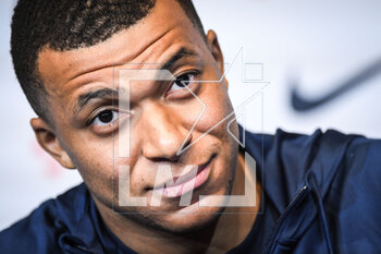 2023-03-23 - Kylian MBAPPE of France during the press conference of the French team ahead of the UEFA Euro 2024, European Qualifiers football match between France and Netherlands, on March 23, 2023 at Stade de France in Saint-Denis near Paris, France - FOOTBALL - FRANCE V NETHERLANDS - TRAINING AND PRESS CONFERENCE - UEFA EUROPEAN - SOCCER