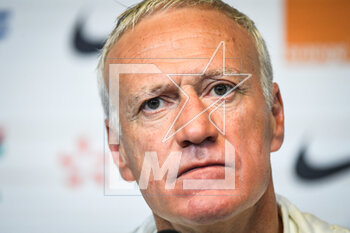 2023-03-23 - Didier DESCHAMPS of France during the press conference of the French team ahead of the UEFA Euro 2024, European Qualifiers football match between France and Netherlands, on March 23, 2023 at Stade de France in Saint-Denis near Paris, France - FOOTBALL - FRANCE V NETHERLANDS - TRAINING AND PRESS CONFERENCE - UEFA EUROPEAN - SOCCER