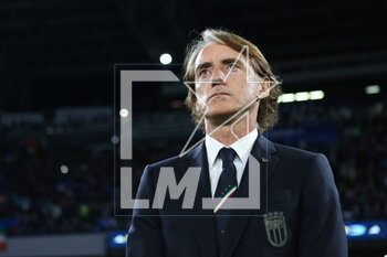 2023-03-23 - Roberto Mancini head coach of Italy looks on during the UEFA Euro 2024, European Qualifiers, Group C football match between Italy and England on March 23, 2023 at Stadio Diego Armando Maradona in Naples, Italy - FOOTBALL - EURO 2024 - QUALIFYING - ITALY V ENGLAND - UEFA EUROPEAN - SOCCER