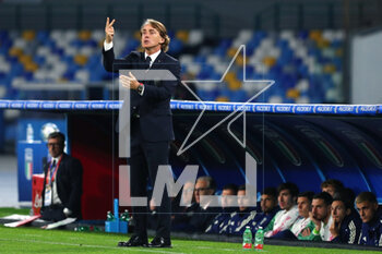2023-03-23 - Roberto Mancini head coach of Italy reacts during the UEFA Euro 2024, European Qualifiers, Group C football match between Italy and England on March 23, 2023 at Stadio Diego Armando Maradona in Naples, Italy - FOOTBALL - EURO 2024 - QUALIFYING - ITALY V ENGLAND - UEFA EUROPEAN - SOCCER