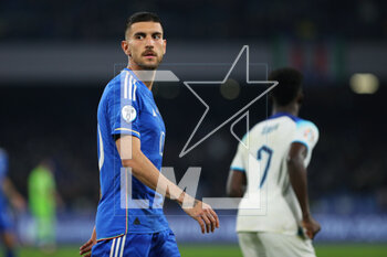 2023-03-23 - Lorenzo Pellegrini of Italy looks on during the UEFA Euro 2024, European Qualifiers, Group C football match between Italy and England on March 23, 2023 at Stadio Diego Armando Maradona in Naples, Italy - FOOTBALL - EURO 2024 - QUALIFYING - ITALY V ENGLAND - UEFA EUROPEAN - SOCCER