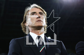 2023-03-23 - Roberto Mancini head coach of Italy looks on during the UEFA Euro 2024, European Qualifiers, Group C football match between Italy and England on March 23, 2023 at Stadio Diego Armando Maradona in Naples, Italy - FOOTBALL - EURO 2024 - QUALIFYING - ITALY V ENGLAND - UEFA EUROPEAN - SOCCER