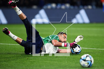 2023-03-23 - Gianluigi Donnarumma goalkeeper of Italy warming up before the UEFA Euro 2024, European Qualifiers, Group C football match between Italy and England on March 23, 2023 at Stadio Diego Armando Maradona in Naples, Italy - FOOTBALL - EURO 2024 - QUALIFYING - ITALY V ENGLAND - UEFA EUROPEAN - SOCCER