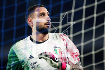 2023-03-23 - Gianluigi Donnarumma goalkeeper of Italy warming up before the UEFA Euro 2024, European Qualifiers, Group C football match between Italy and England on March 23, 2023 at Stadio Diego Armando Maradona in Naples, Italy - FOOTBALL - EURO 2024 - QUALIFYING - ITALY V ENGLAND - UEFA EUROPEAN - SOCCER