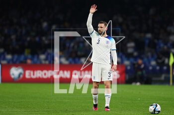 2023-03-23 - Luke Shaw of England during the UEFA Euro 2024, European Qualifiers, Group C football match between Italy and England on March 23, 2023 at Stadio Diego Armando Maradona in Naples, Italy - FOOTBALL - EURO 2024 - QUALIFYING - ITALY V ENGLAND - UEFA EUROPEAN - SOCCER
